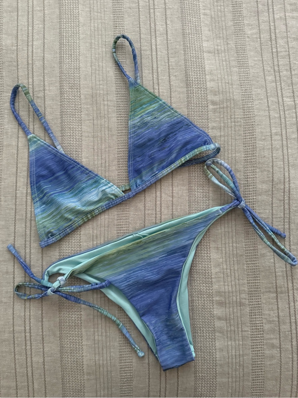 Swim Like A Mermaid blue ombre bikini set